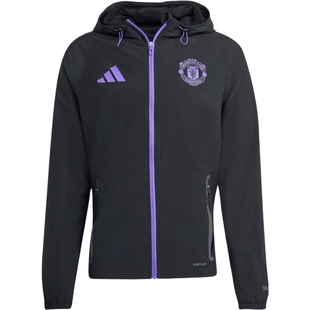 adidas阿迪达斯男子曼联足球运动训练休闲连帽夹克外套JV5351