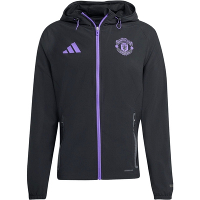 adidas阿迪达斯男子曼联足球运动训练休闲连帽夹克外套JV5351