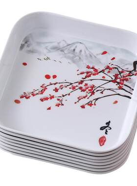 骨碟密胺零食家用餐桌中式简约