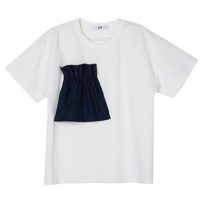 设计师时尚短袖CM花边