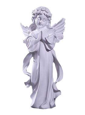 树脂材质白色天使装饰摆件