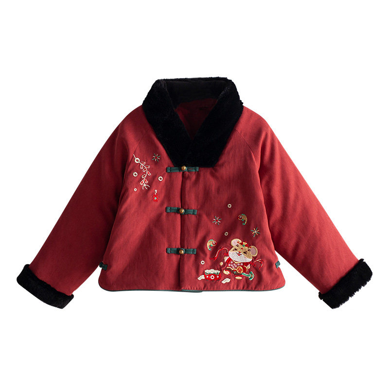 儿童唐装拜年服冬装棉服新年装