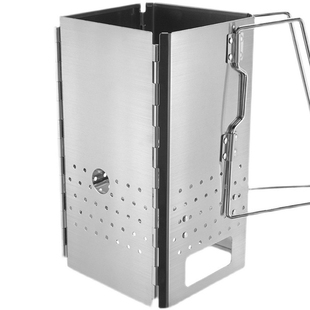 户外BBQ烧烤炉便携式取暖炉折叠生火炉子野营炭火炉不锈钢烧烤架