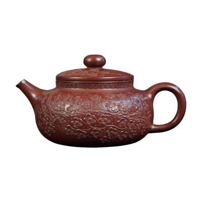 国大师指导国助工吴老师本色立体泥绘龙血砂仿古宜兴紫砂壶泡茶壶
