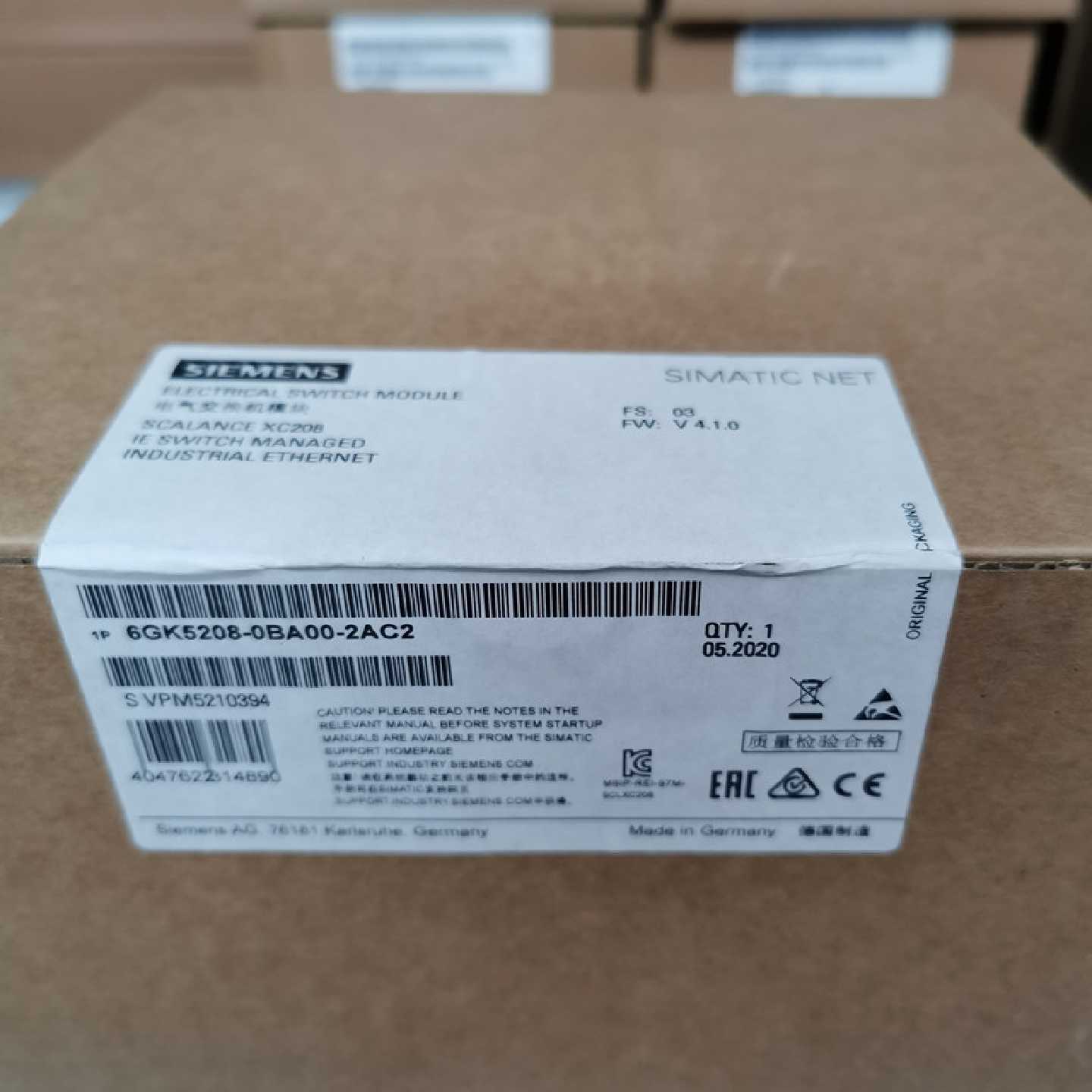 议价西门子6GK5208-0BA00-2AC2 IE交换机6GK52080BA002AC2 RJ45端