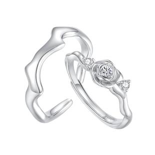 周大生紫藤花项链S925纯银轻奢小众高级感锁骨链新年节礼物送女友