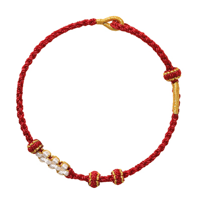 走红运纯手工红绳手链转运珠