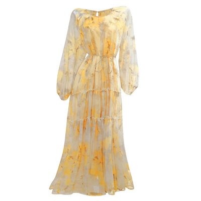 飞姐定制法式甜美碎花连衣裙