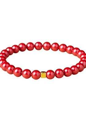 足金999方糖【收藏级】朱砂手串