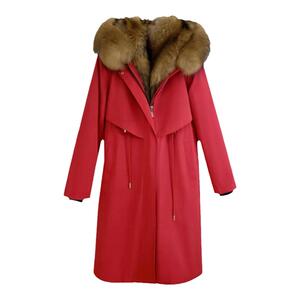 加绒加厚狐狸毛皮草派克服女冬2024新款可拆卸内胆大码中长款棉衣