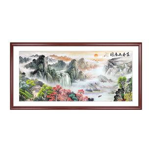 富春山居图山水画客厅挂画新中式沙发背景墙装饰画国画办公室壁画