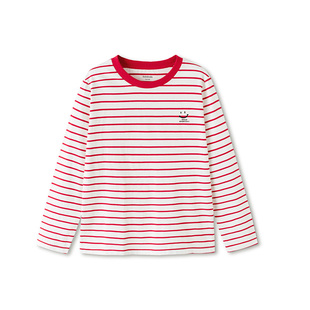 巴拉巴拉儿童长袖t恤男童圆领打底衫女童条纹上衣2026春新款内搭
