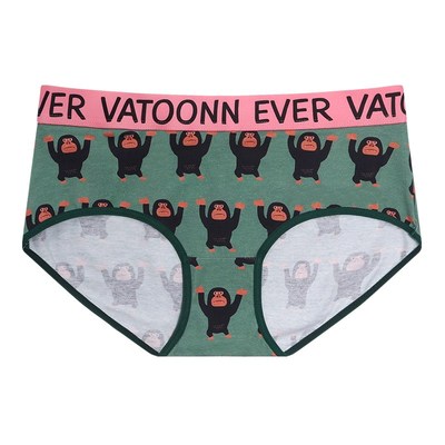 花佃品色情侣中腰内裤纯棉印花潮