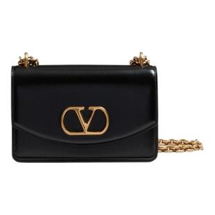 [12期免息]华伦天奴VALENTINO女士 VAIN 亮面小号牛皮革手袋