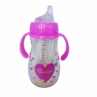 宝德PPSU奶瓶鸭嘴吸嘴杯三用德国进口材质抗摔防胀气防呛300ml