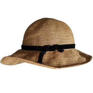 MING 划破夏夜长空 l 亚麻线春夏可调节文艺复古休闲折叠遮阳草帽