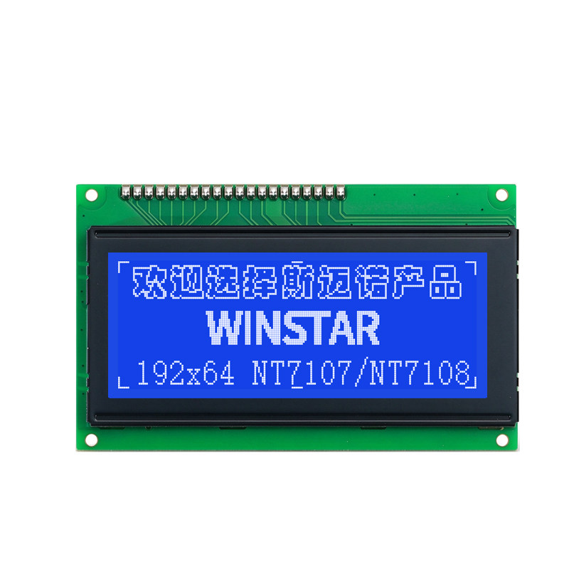 LCD19264点阵液晶显示屏 WG19264F蓝屏现货 WINSTAR原装5V 并口