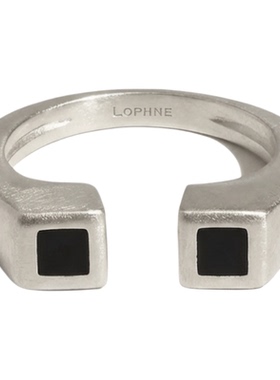LOPHNE方形简约纯银戒指
