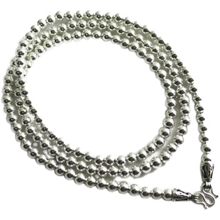 佛牌链子泰国古天乐同款925纯银圆珠项链男女士三两挂链吊坠钛钢