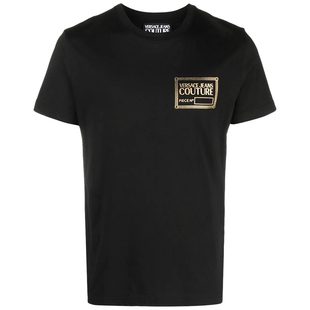 Versace/范思哲VJ 男士潮牌奢华金标时尚短袖T恤 75GAHT12 CJ00T