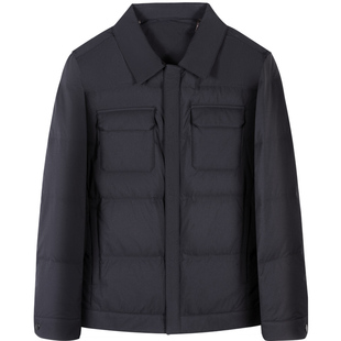 【鹅绒】庄吉男士羽绒服2025冬款加厚保暖耐磨外套翻领通勤男装