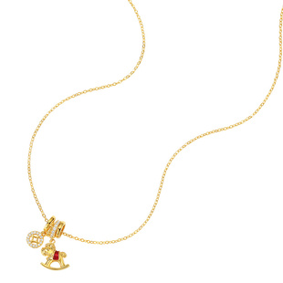 DODOGOGO马上有钱生肖项链女款吊坠轻奢小众颈链秋冬红色新年配饰