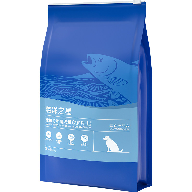 海洋之星老年犬专用三文鱼1.5kg