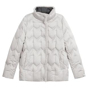 【白鹅绒】YINER音儿冬季蓬松感水貂毛边小立领羽绒服