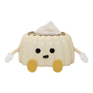 纸巾盒可爱创意纸巾收纳盒客厅茶几桌面南瓜造型抽纸盒摆件装饰