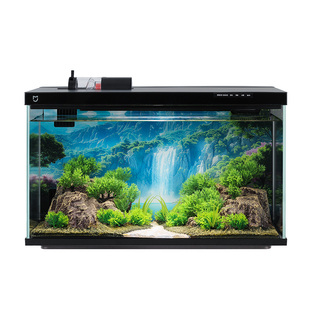 适配小米鱼缸造景摆件生态全套懒人背景板风景画布景全套装饰摆件