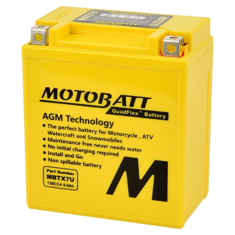 MOTOBATT摩托车电瓶大容量铅酸
