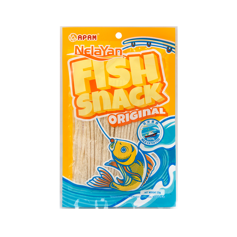 马来西亚进口NelaYan海香鱼丝辣原味小吃深海即食鱼零食柳丝鱼条