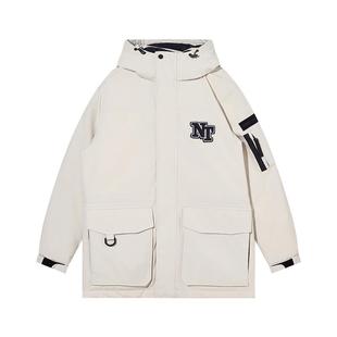 NOISY TEDDY男女同款25年冬新款时尚潮牌保暖舒适连帽羽绒服百搭