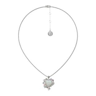 BOONEE秘境花园欧泊爱心麻花链项链女轻奢小众高级设计感锁骨链