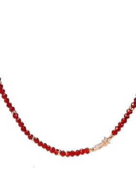 [双旦新品]Lola Rose罗拉玫瑰红玉髓串珠项链女本命年新年礼物