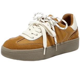 森达德训鞋女厚底春夏新款黑白厚底增高保暖休闲板鞋复古运动鞋女