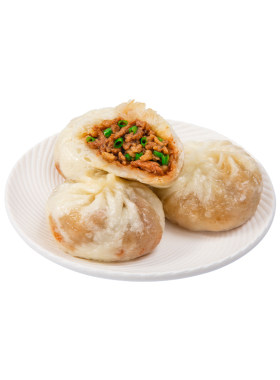 鹿有有老面炒肉馅包子手工葱香味