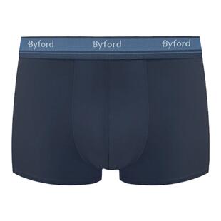 BYFORD/百富男士棉氨透气四角裤舒适平角内裤舒适中腰裤头MW99016