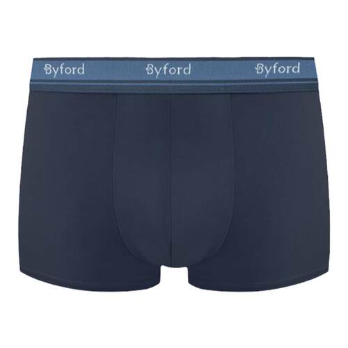 BYFORD/百富男士棉氨透气四角裤舒适平角内裤舒适中腰裤头MW99016