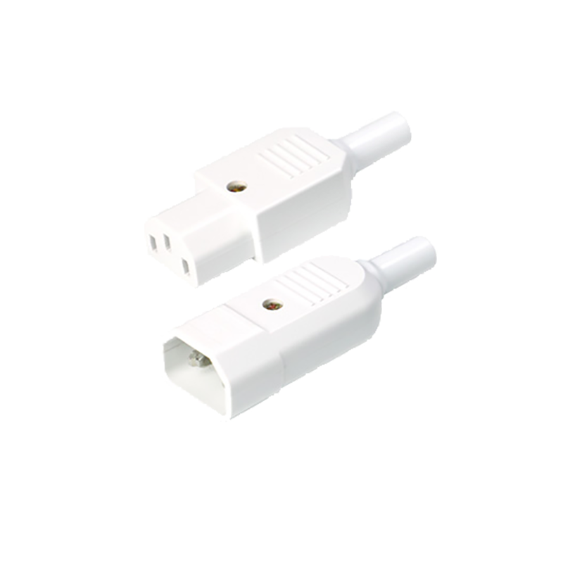 UL认证10a250v全铜品字插头ac电源插座公母对接头三芯电源线插头