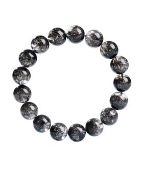 天然黑加仑超七水晶手链招财