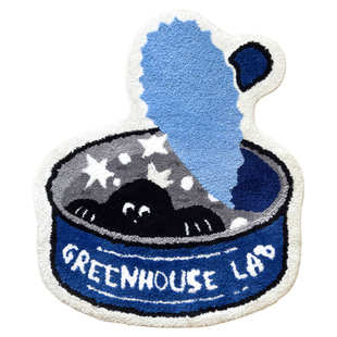 ins韩式创意罐头加厚床边毯簇绒地垫卧室脚垫浴室门垫吸水防滑垫