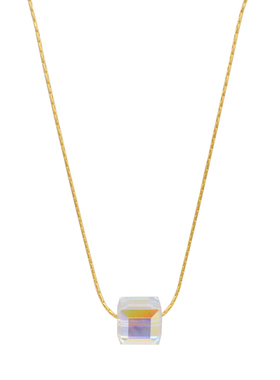 升级版炫彩方糖项链女简约百搭