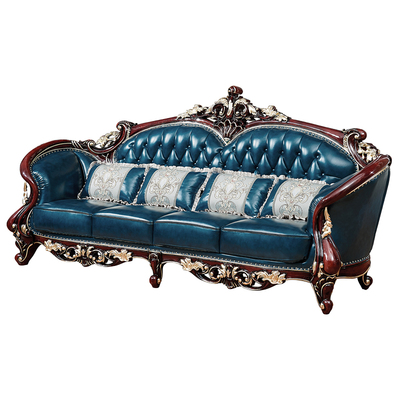 欧式风全实木双面包邮皮艺沙发