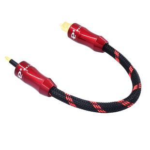 艾利和/艾巴索/索尼D100 D50 mojo PHA3 HUGO 3.5mm圆孔转方口光纤线音频电视机连接耳放解码器功放音响线