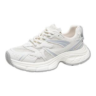 奥康 女鞋春秋老爹鞋炸街网面透气潮流厚底增高休闲运动鞋