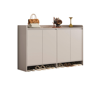 鞋柜家用门口收纳柜一体靠墙2026新款入户门玄关柜储物柜实木鞋架