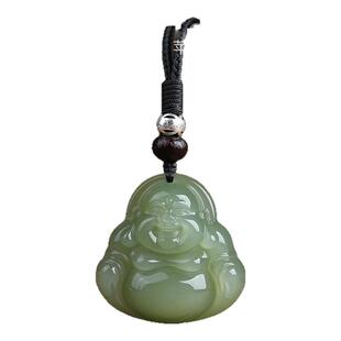 新疆和田玉青玉佛像玉坠男女项链弥勒佛大肚佛笑佛玉石玉佩吊坠