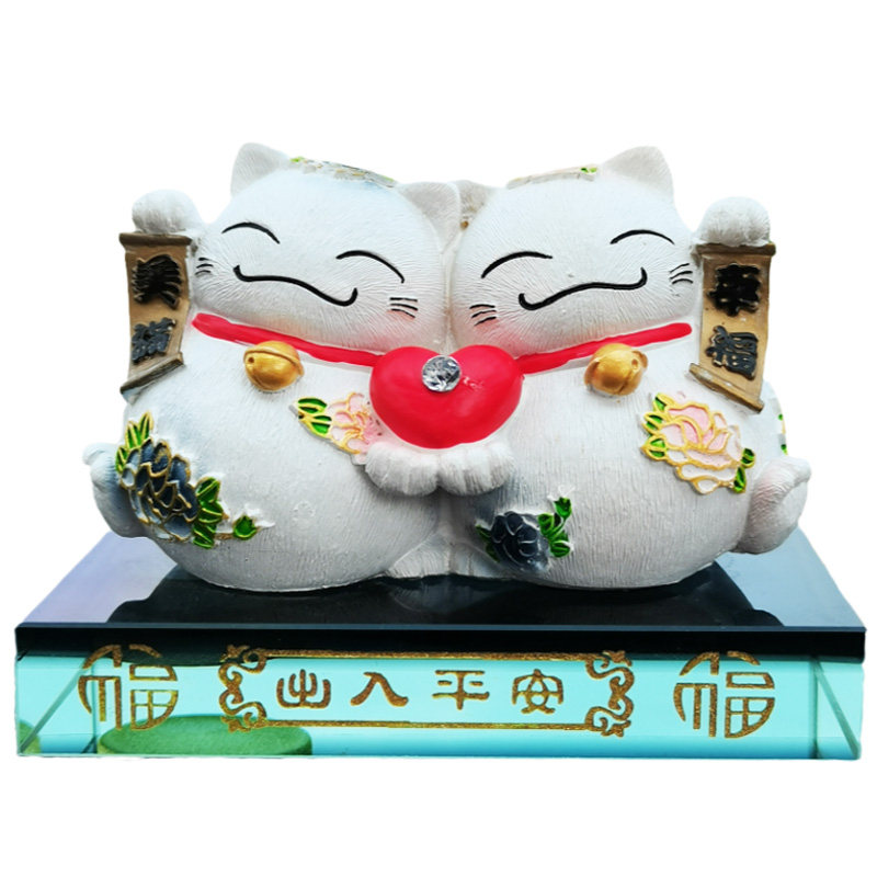 猫咪汽车香水摆件手工彩绘萌萌哒