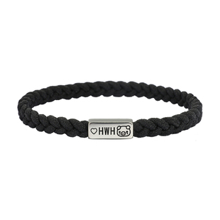 定制刻字情侣手链手环小皮筋送给男朋友带手腕一对编织头绳给男友